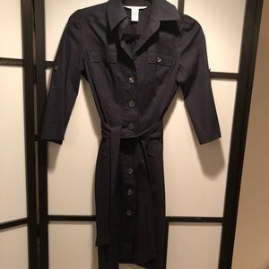 Diane Von Furstenberg dark blue shirt dress
